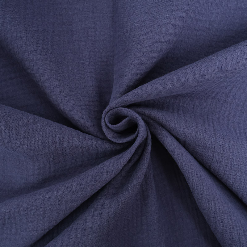 Double Gaze Unie 135CM navy - Maison Klem